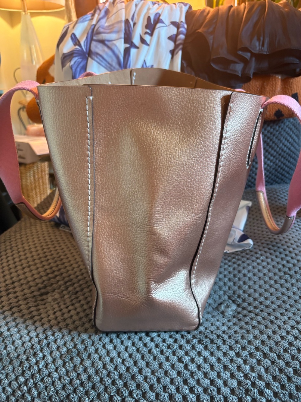COACH F39675 Leather Derby Tote (Rose Gold/Metallic) - Picture 15 of 16